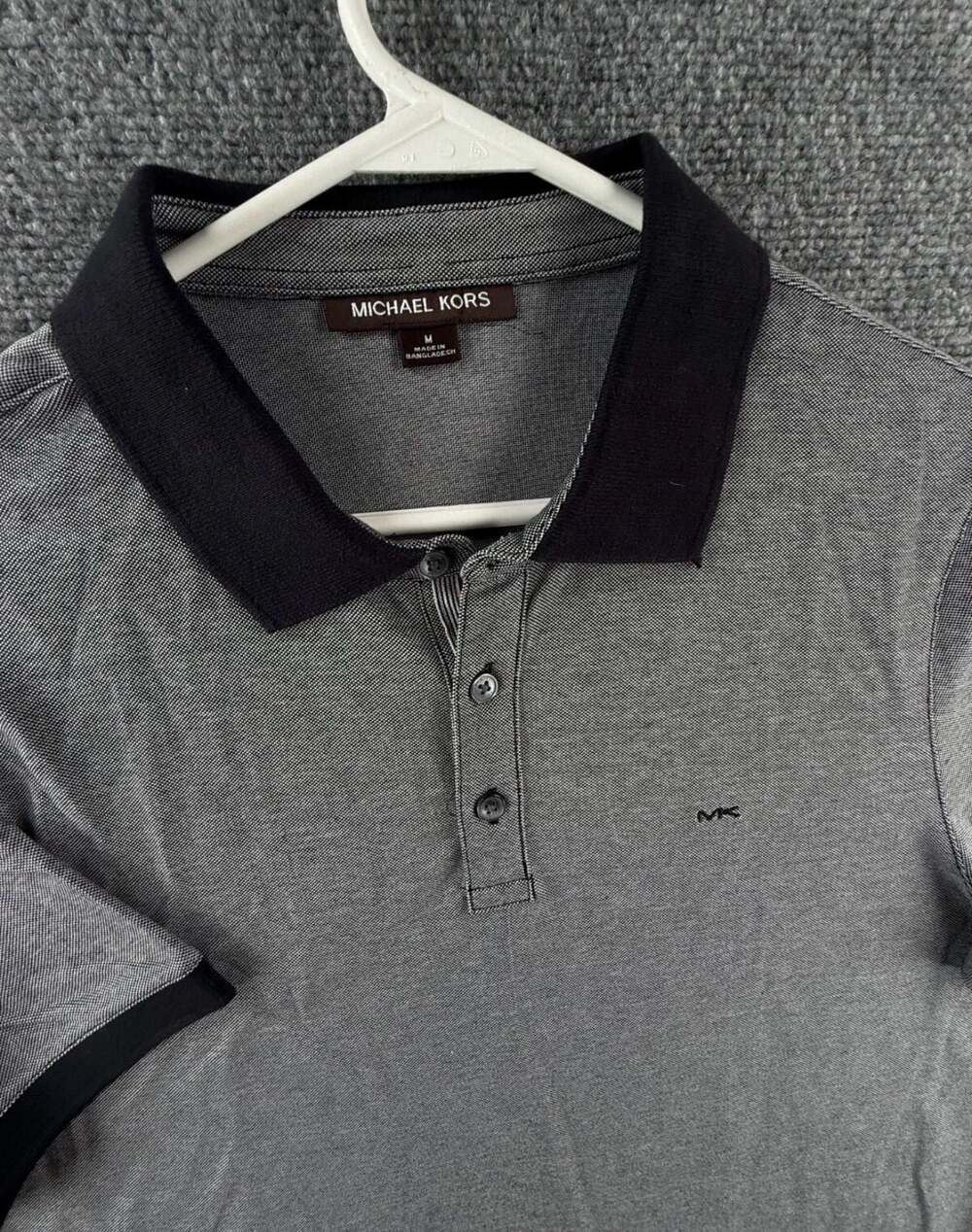 Michael Kors Men's Grey Short Sleeve Polo Shirt Size Medium